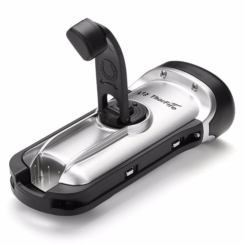 Emergency Dynamo Solar Hand-crank Flashlight