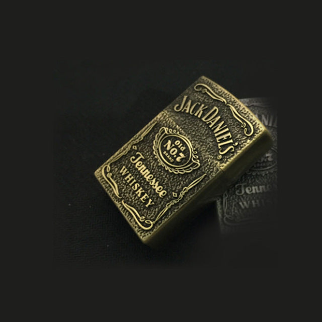 Bronze Metal Wheel Butane Lighter
