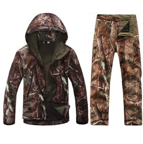 Shark Skin Soft Shell Camouflage  Hunting Jacket